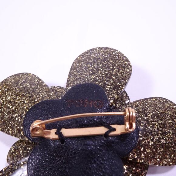 Pono By Joan Goodman Shimmer Gold Layer Flower Pearl Pin  Brooch NWOT 198 - Picture 5 of 8